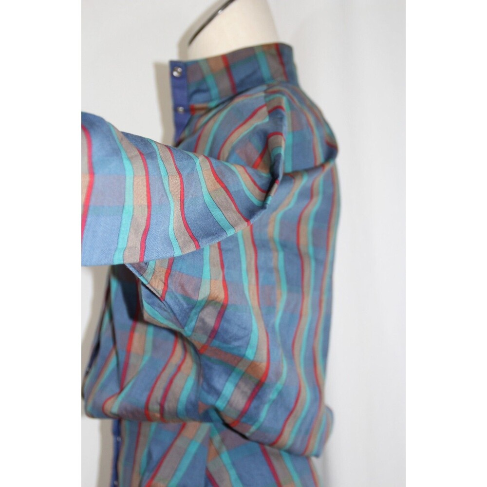 Vintage Jody California Multi Colored Plaid Hippie Prairie 80s Dress Sz 5/6 SM - Picture 9 of 15